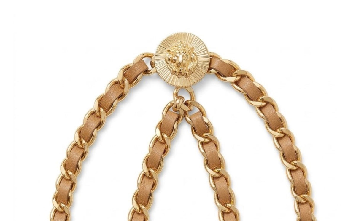 Lion Three-Chain Belt — Leather