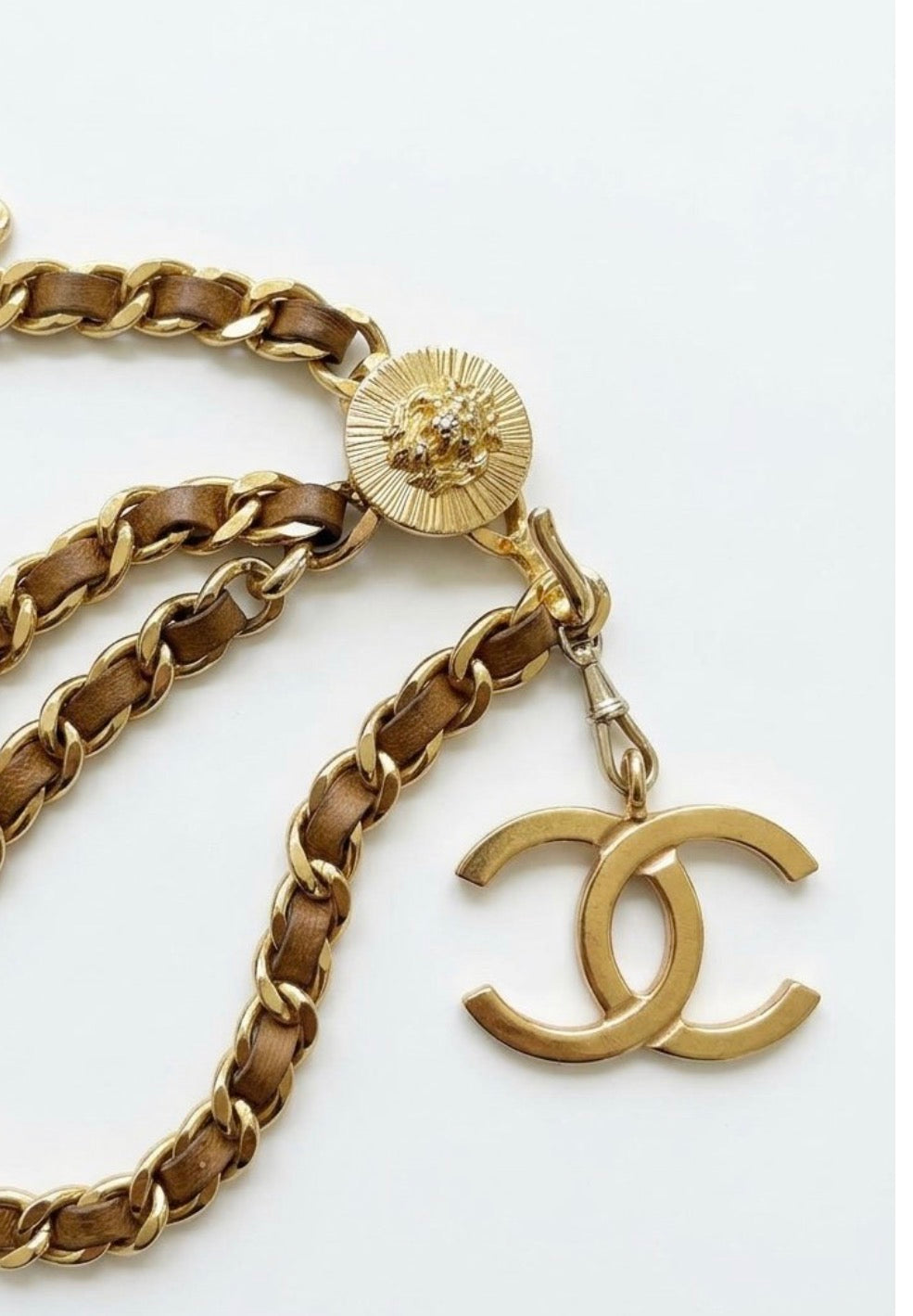 Lion Three-Chain Belt — Leather